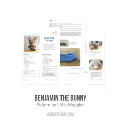 Benjamin the Bunny amigurumi pattern by Little Muggles