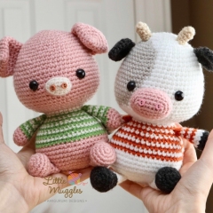 Cow and Pig Bundle amigurumi pattern by Little Muggles