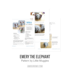 Emery the Elephant amigurumi pattern by Little Muggles