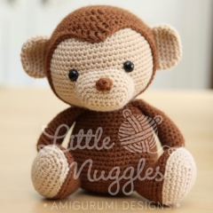 Miles the monkey amigurumi pattern by Little Muggles