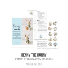 Benny the Bunny amigurumi pattern by Bluesparrow Handmade