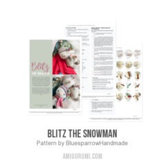 Blitz the Snowman amigurumi pattern by Bluesparrow Handmade
