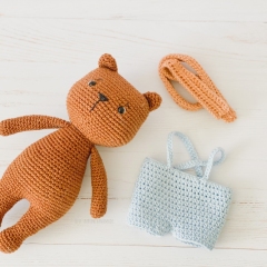 Flynn the Bear amigurumi pattern by Bluesparrow Handmade