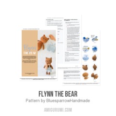 Flynn the Bear amigurumi pattern by Bluesparrow Handmade