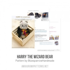 Harry the Wizard Bear amigurumi pattern by Bluesparrow Handmade