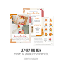 Lenora the Hen amigurumi pattern by Bluesparrow Handmade