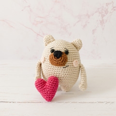 Leo the Frog Prince & Milo the Valentines Bear amigurumi by Bluesparrow Handmade