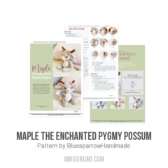 Maple the Enchanted Pygmy Possum amigurumi pattern by Bluesparrow Handmade