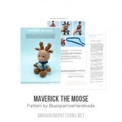 Maverick the Moose amigurumi pattern by Bluesparrow Handmade
