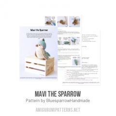 Mavi the Sparrow amigurumi pattern by Bluesparrow Handmade