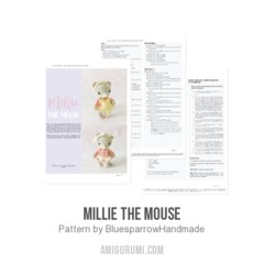 Millie the mouse amigurumi pattern by Bluesparrow Handmade