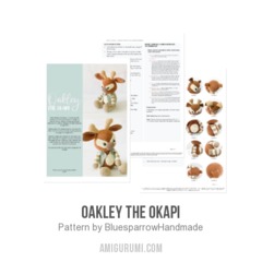 Oakley the Okapi amigurumi pattern by Bluesparrow Handmade