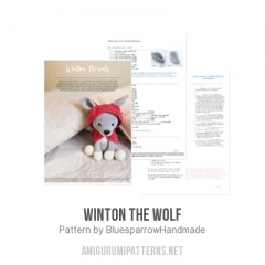 Winton the Wolf amigurumi pattern by Bluesparrow Handmade