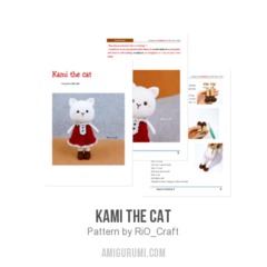 Kami the cat amigurumi pattern by RiO Craft