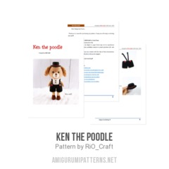 Ken the poodle amigurumi pattern by RiO Craft