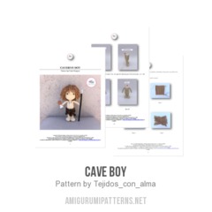 Cave Boy amigurumi pattern by Tejidos con alma