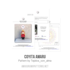 Coyita Amaru amigurumi pattern by Tejidos con alma