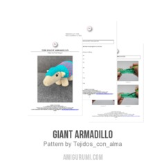 Giant Armadillo amigurumi pattern by Tejidos con alma