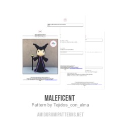 Maleficent  amigurumi pattern by Tejidos con alma