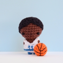 The Basketball Player amigurumi pattern by The Wandering Deer