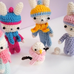 Winter Bunnies amigurumi pattern by The Wandering Deer