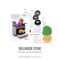 Dollhouse Stove amigurumi pattern by StudioManya