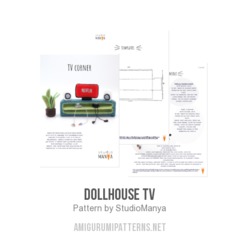 Dollhouse TV amigurumi pattern by StudioManya