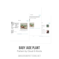 Baby Jade Plant amigurumi pattern by Cloud 9 Knots