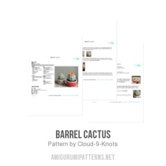 Barrel Cactus amigurumi pattern by Cloud 9 Knots