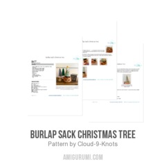 Burlap Sack Christmas Tree amigurumi pattern by Cloud 9 Knots