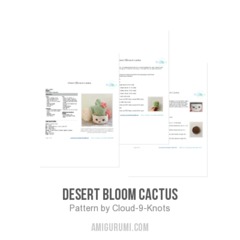 Desert Bloom Cactus amigurumi pattern by Cloud 9 Knots
