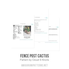 Fence Post Cactus amigurumi pattern by Cloud 9 Knots