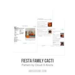Fiesta Family Cacti amigurumi pattern by Cloud 9 Knots