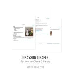 Grayson Giraffe amigurumi pattern by Cloud 9 Knots