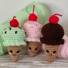 Little Dipper Ice Cream Cone amigurumi by Cloud 9 Knots