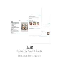 Llama amigurumi pattern by Cloud 9 Knots