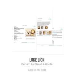 Luke Lion amigurumi pattern by Cloud 9 Knots