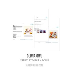 Olivia Owl amigurumi pattern by Cloud 9 Knots