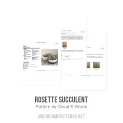 Rosette Succulent amigurumi pattern by Cloud 9 Knots