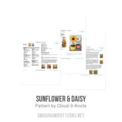 Sunflower & Daisy amigurumi pattern by Cloud 9 Knots