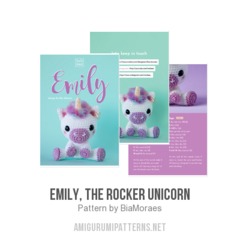 Emily, the rocker unicorn amigurumi pattern by BiaMoraes