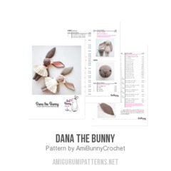 Dana the Bunny amigurumi pattern by AmiBunnyCrochet