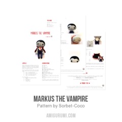 Markus the vampire amigurumi pattern by Coco On The Rainbow