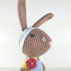 Roger the bunny gardener amigurumi by Coco On The Rainbow