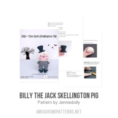 Billy The Jack Skellington Pig amigurumi pattern by Jenniedolly