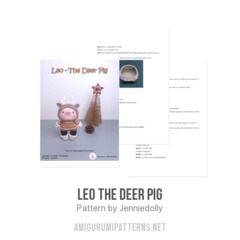 Leo The Deer Pig amigurumi pattern by Jenniedolly