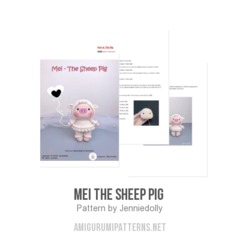 Mei The Sheep Pig  amigurumi pattern by Jenniedolly