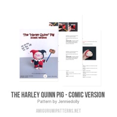 The Harley Quinn Pig - comic version  amigurumi pattern by Jenniedolly