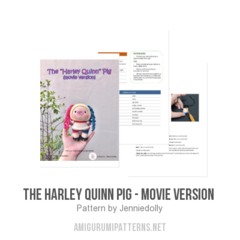 The Harley Quinn Pig - movie version  amigurumi pattern by Jenniedolly