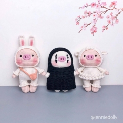 The No Face Pig  amigurumi by Jenniedolly